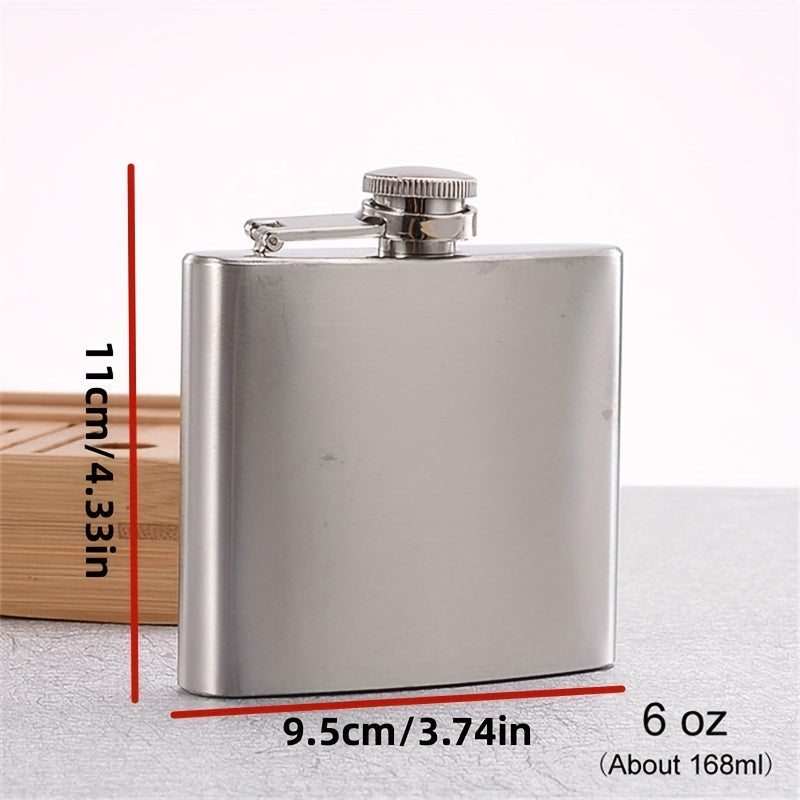 Stainless Steel Hip Flask for Outdoor Use Pocket-Sized with Screw Cap