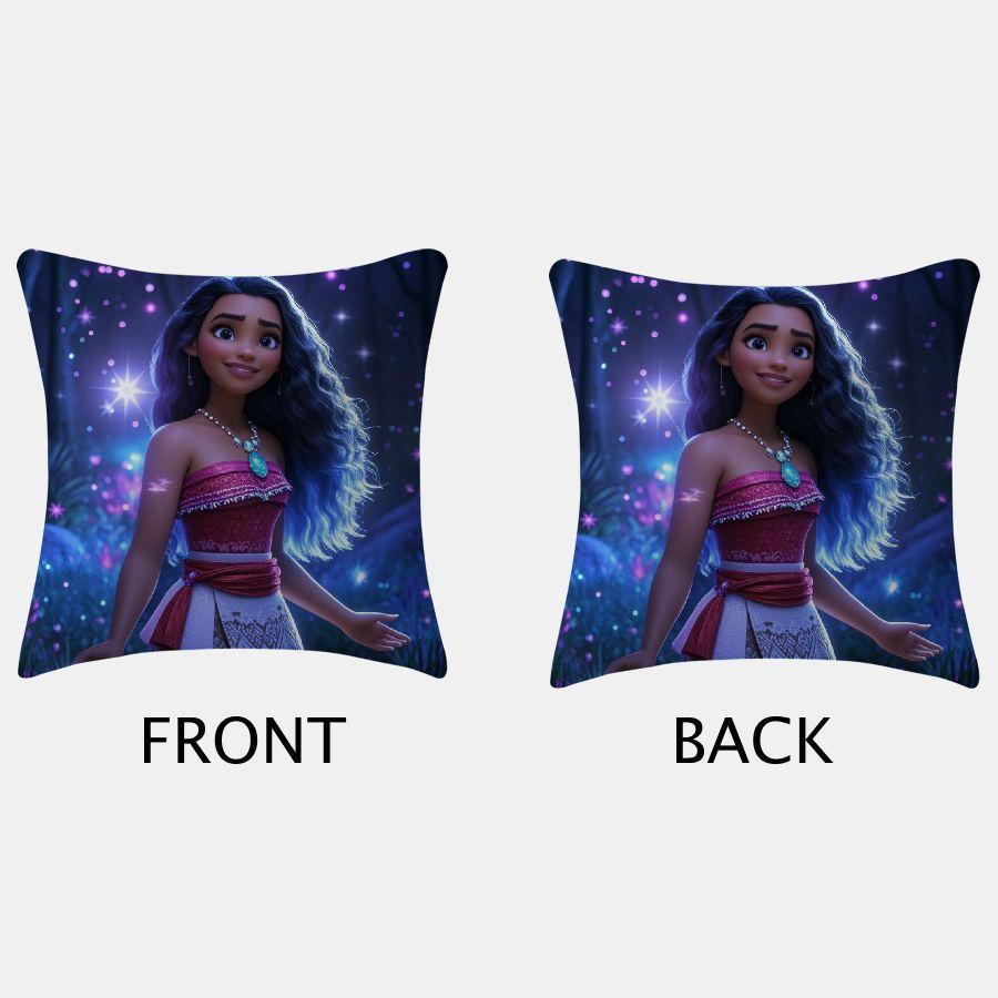 Decorative Pillow Covers Square Set of 2 Moana Inspired Polyester for Sofa Living Room