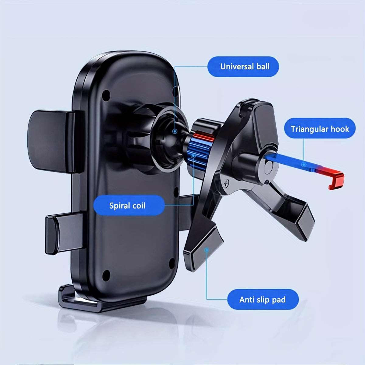 Universal Car Phone Mount ABS Material 360° Rotation Air Vent Holder