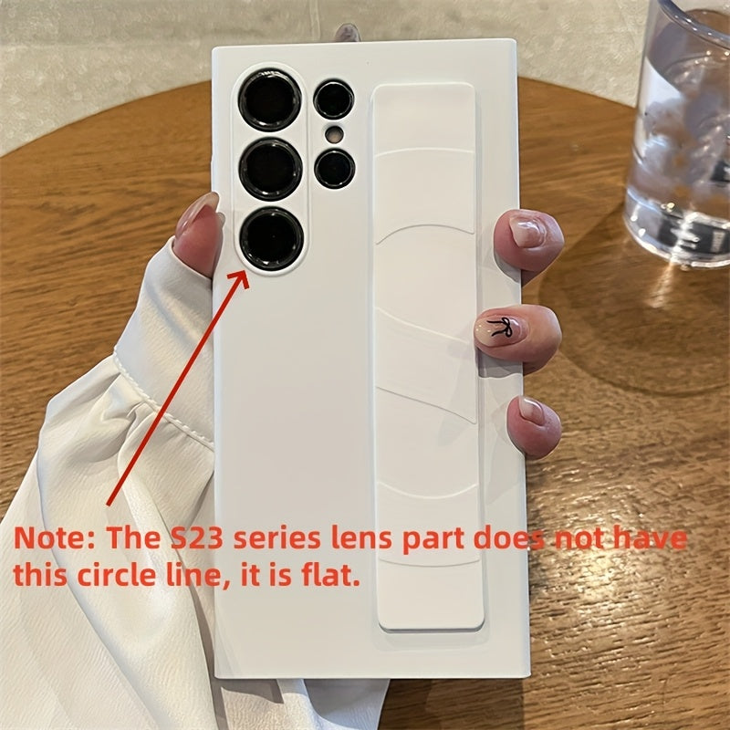 Silicone Wristband Case for Samsung Galaxy S24 S23 Ultra Plus with Lens Protection