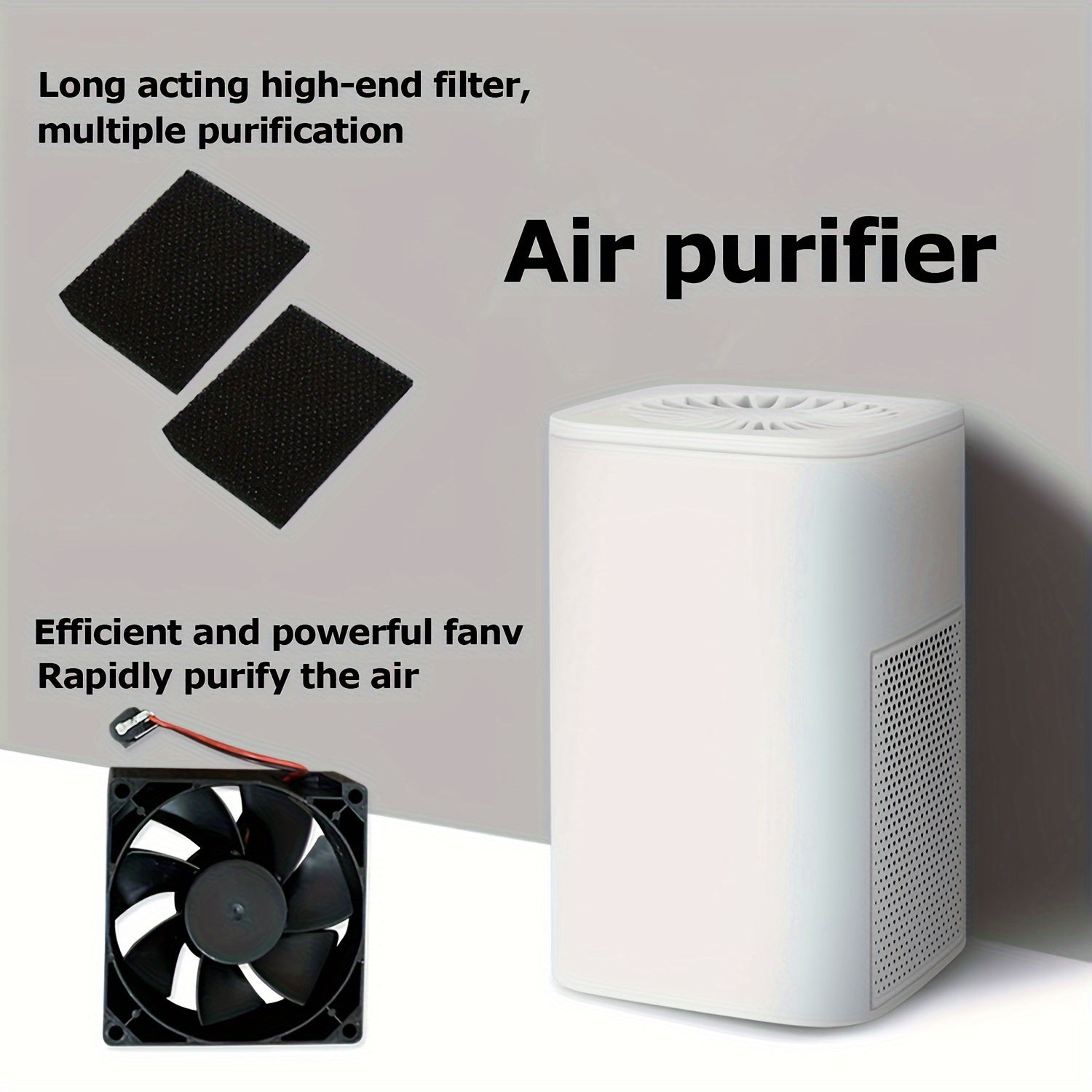 Advanced USB Air Purifier with Built-in Fan for Whole House Odor Removal