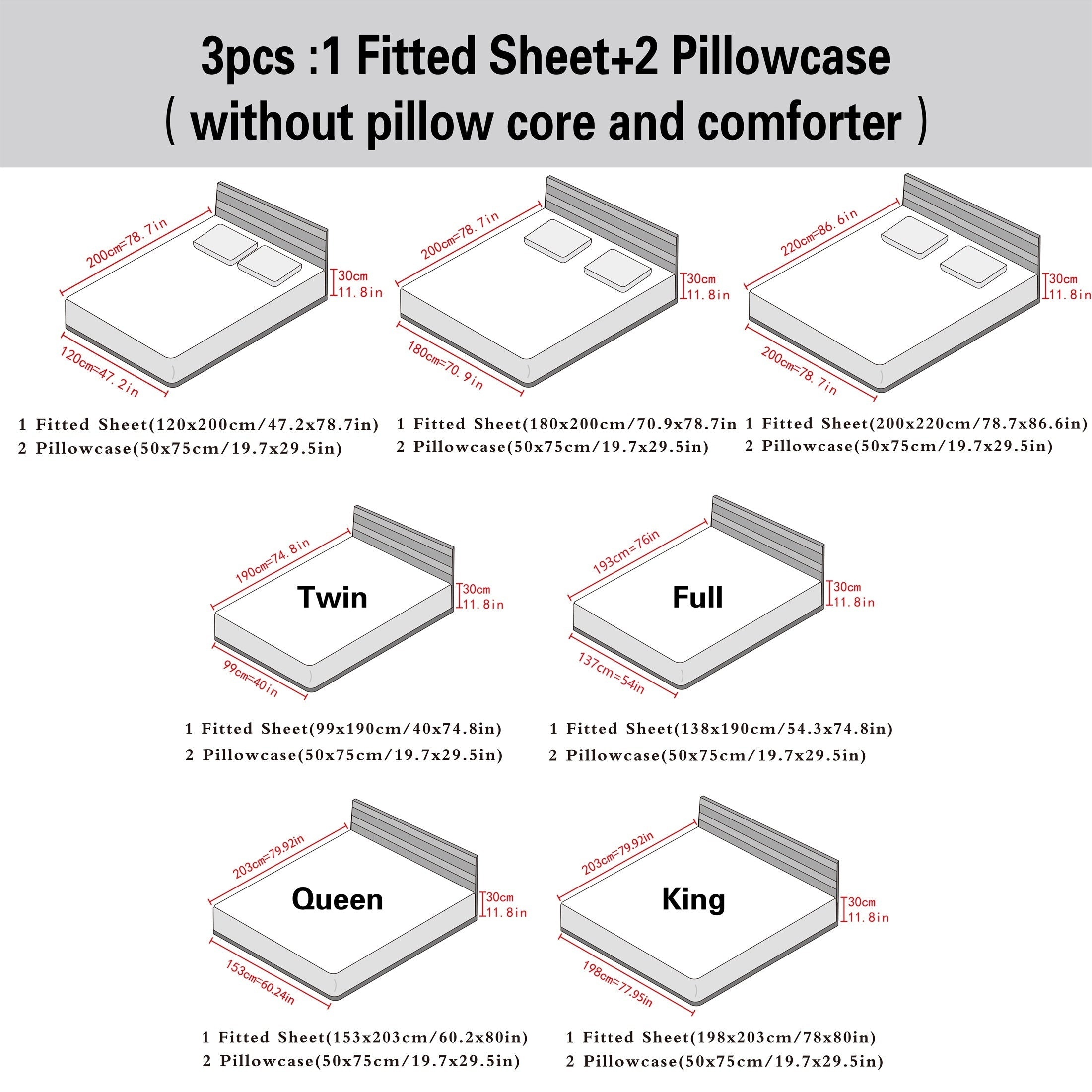 100% Polyester Satin to'plami, bitta varaq va ikkita yostiq qopqog'idan iborat (yadro yo'q). Teriga do'st, yumshoq va ipakdek matodan tayyorlangan, talabalar yotoqxonalari yoki kundalik uy to'shagi uchun mukammal. Yil davomida matrasni himoya qiladi va