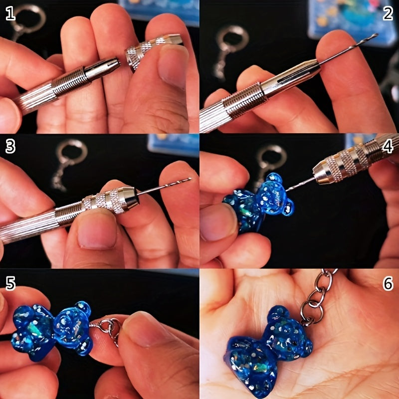 Metal Hand Drill Set for UV Resin Epoxy Molds 0.8mm-3.0mm Drill Screws for Jewelry Making