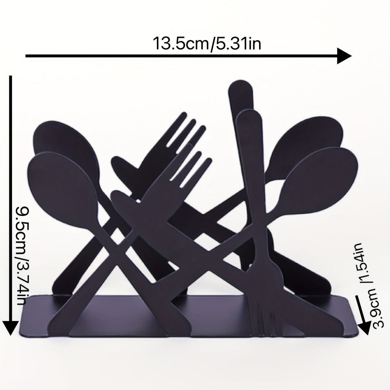 Black Cast Iron Napkin Dispenser for Home and Restaurant Table Decor