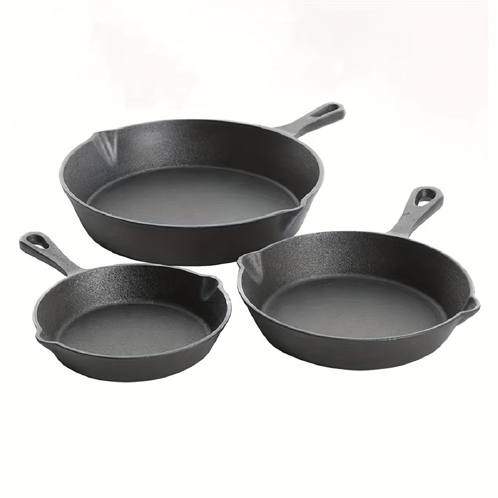 Cast Iron Skillet Non-Stick Pre-Seasoned Oven Safe for Eggs Pancakes