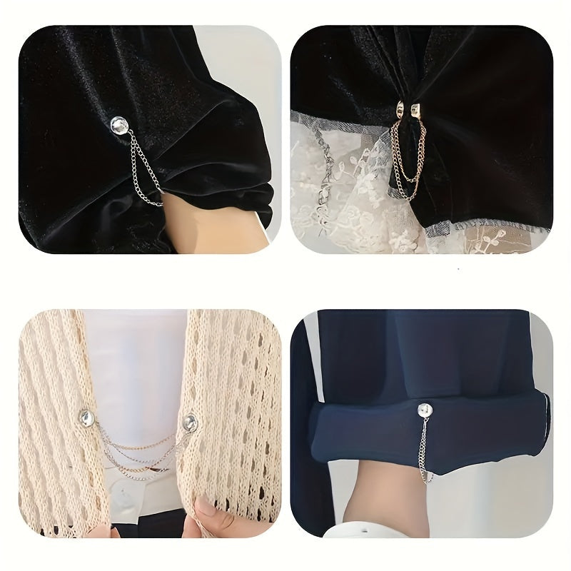 Магнитные штаны и зажимы для манжет, регулируемые сплавные застежки для брюк и рубашек, золотые