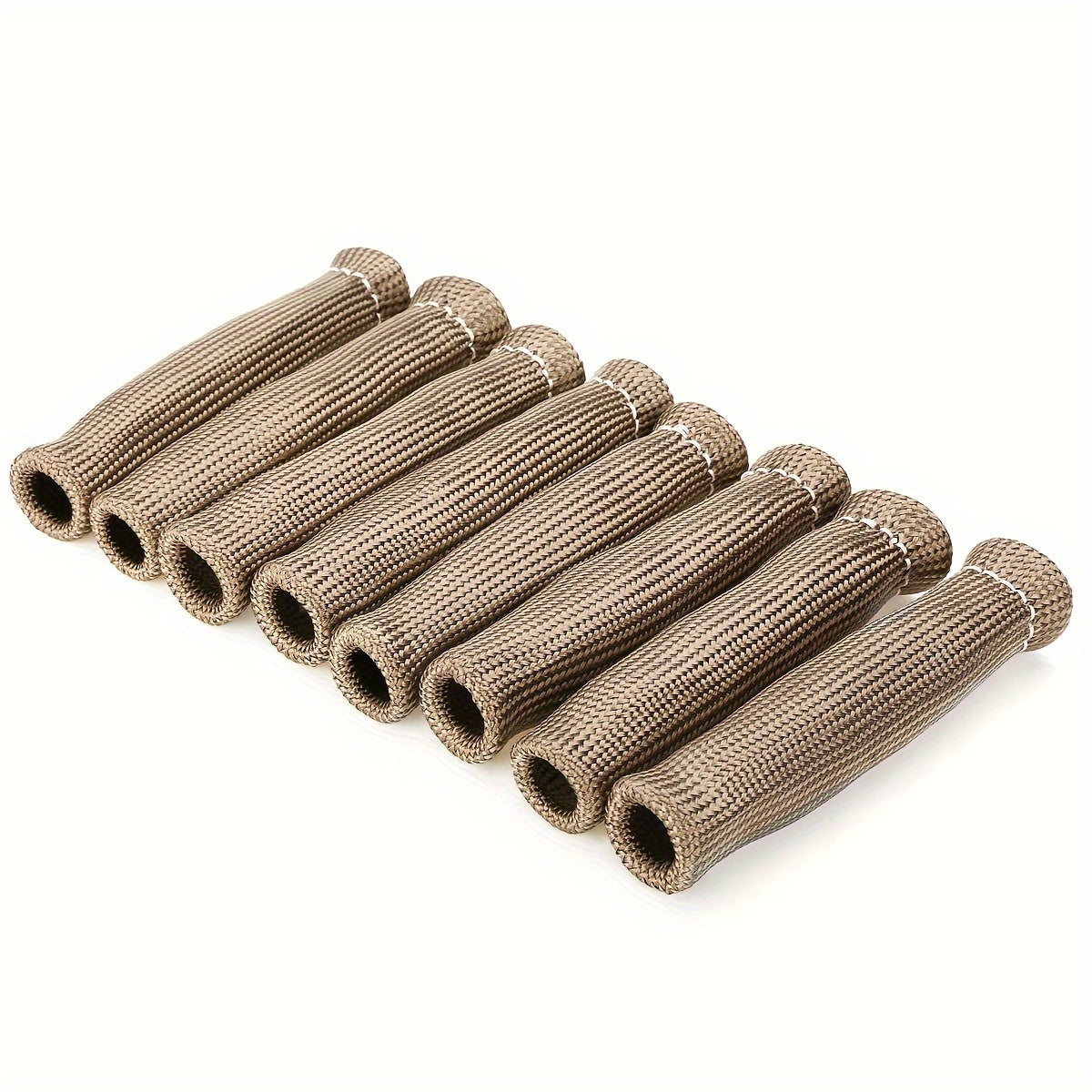 8pcs Titanium Spark Plug Wire Heat Shield Sleeves High Temp Protection