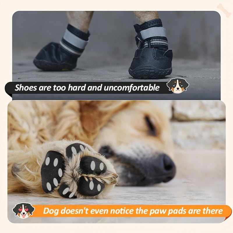 20 Non-Slip Dog Paw Protectors for Hardwood Floors Self-Adhesive Disposable Booties for Small to Large Breeds
