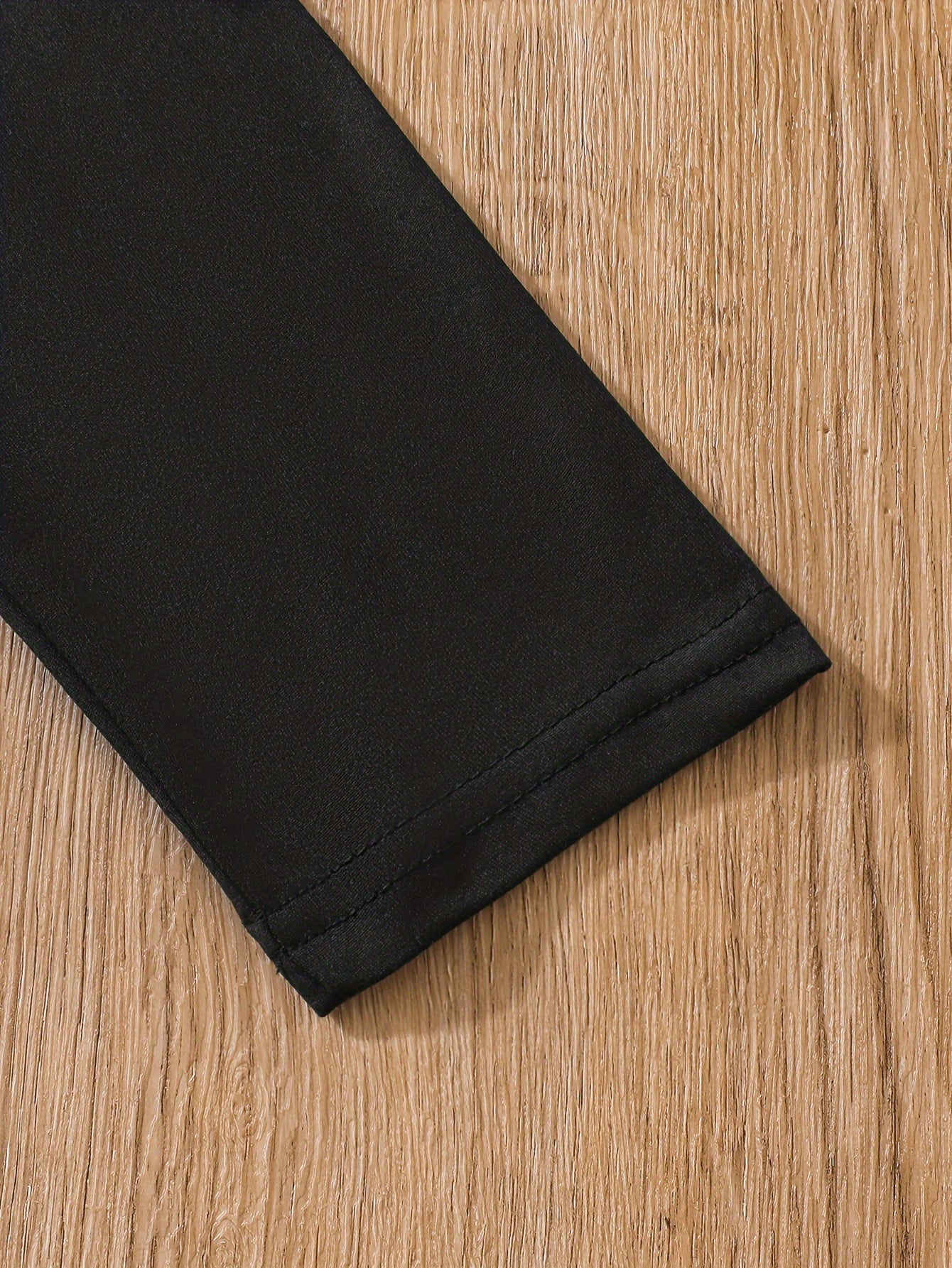 Girls' 12 and Under Apricot Peplum Blouse and Solid Pants Set for Spring Fall Outdoor Wear