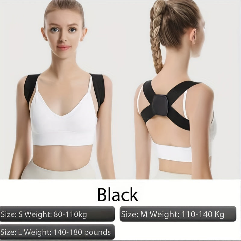 Women's Breathable Back Support Brace with Shoulder Corrector and Open Shoulder Design