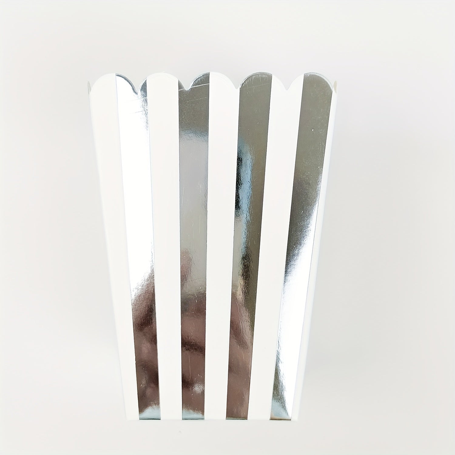 Striped Paper Popcorn Boxes Set of 12 for Parties and Snacks