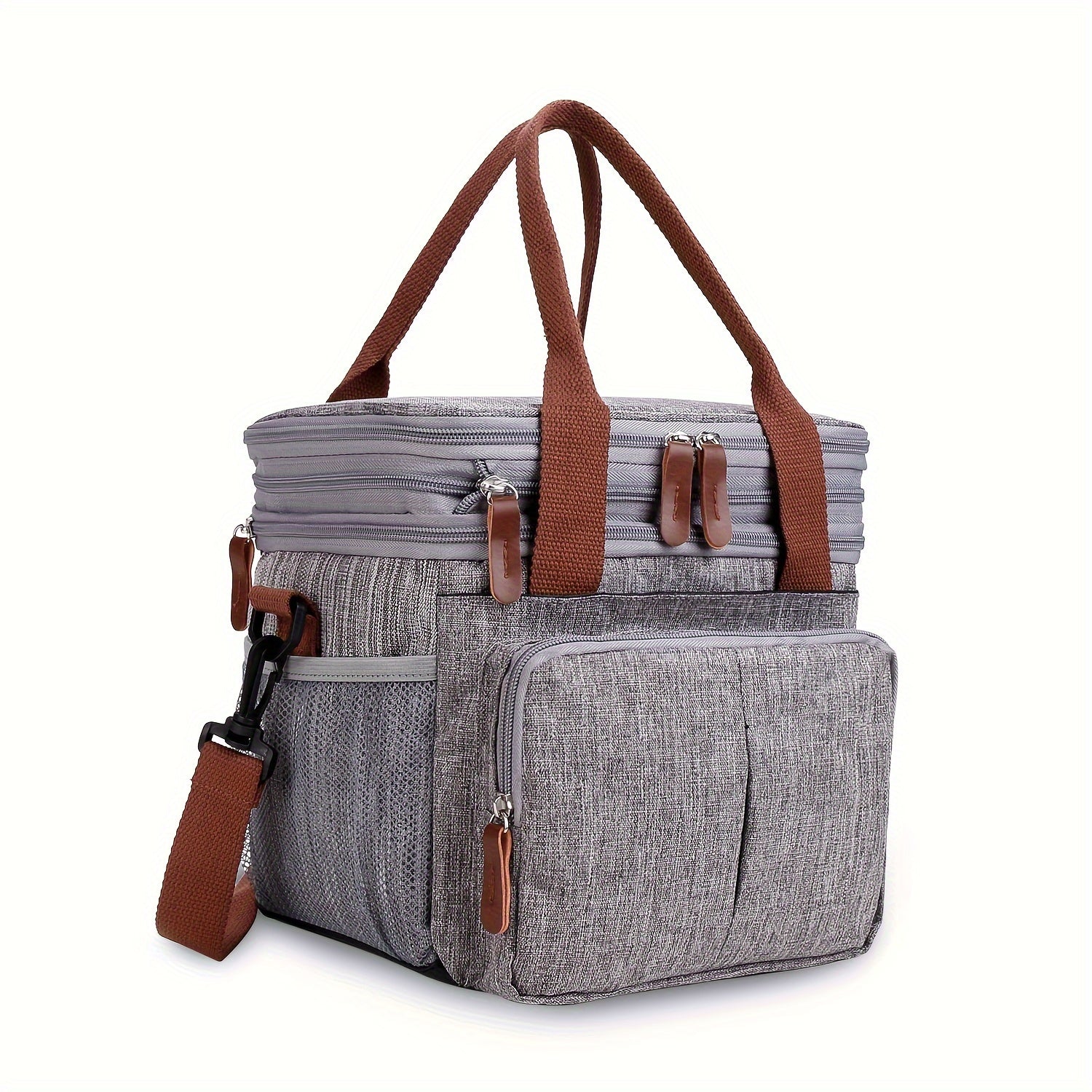 Multifunctional Waterproof Diaper Bag with Insulated Pouch for Moms and Dads