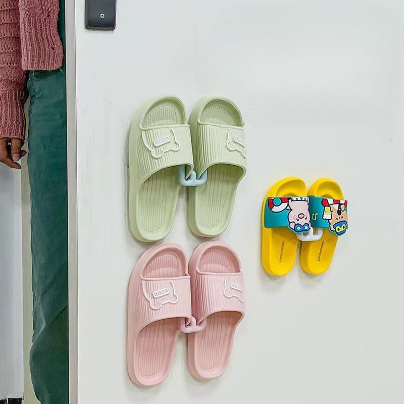 Настенная подставка для тапочек для ванной комнаты - не требует электричества, экономит место, держатель для тапочек и комнатных растений - набор из 2 штук