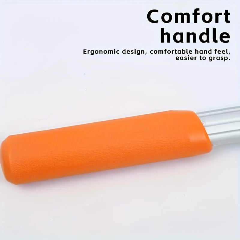 Heavy-Duty Garden Pruning Shears with Long Alloy Steel Blade and Orange Handles