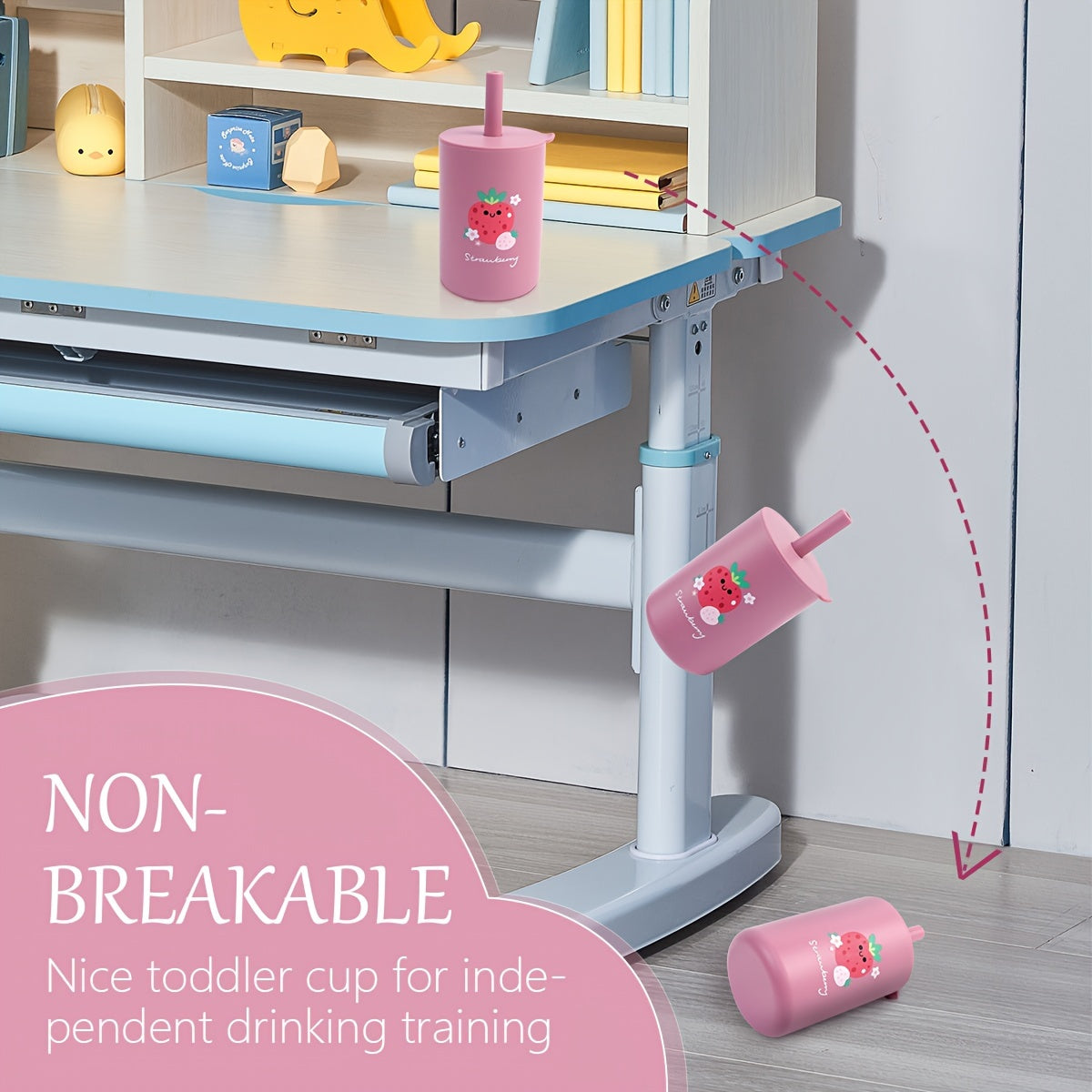 Personalized 6oz Kids Water Cup with Straw and Lid, Unbreakable, BPA Free