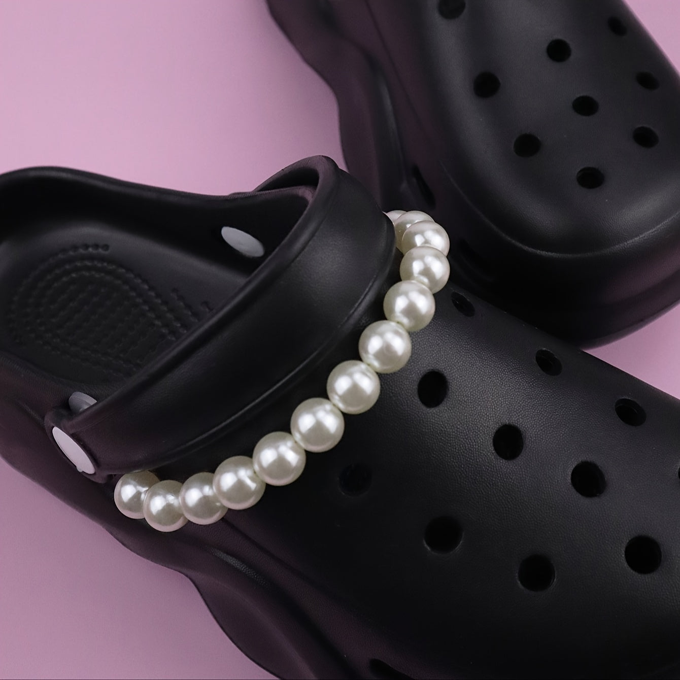 Unisex PVC Detachable Shoe Chains Clogs Accessories for Vacation Style