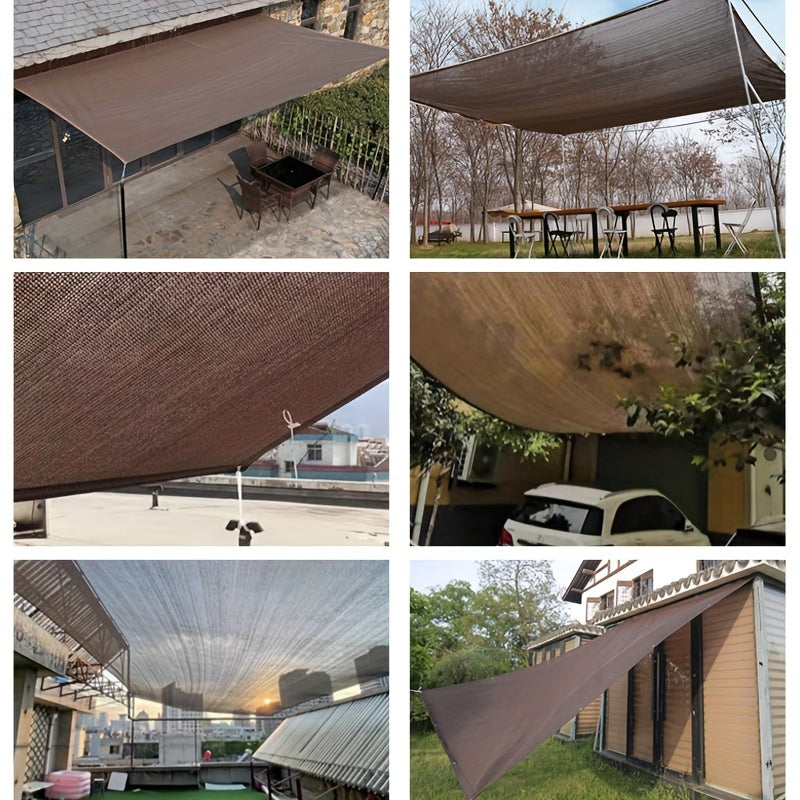 Coffee Color Sunshade Net for Patio Garden Poolside Carport 21682548