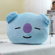 Cute Cartoon Plush Toy Foldable Hand Warmer Pillow Washable Polyester for Home Office Travel Gift