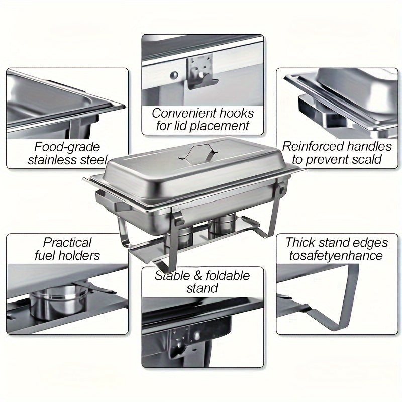 Stainless Steel Buffet Warmer Set for Restaurants and Entertaining
