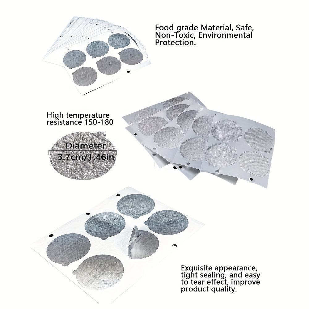 Sellos de cápsula de papel de aluminio resistente a altas temperaturas para preparación de café, reutilizables, ecológicos