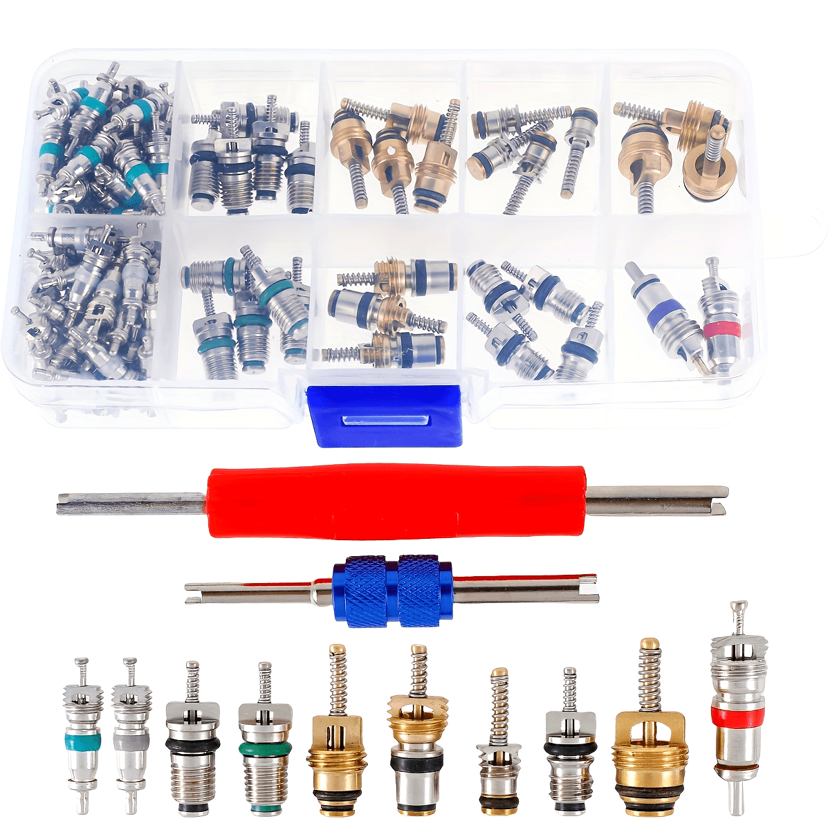 12-100+2 to'plamlar turli rangdagi bardoshli plastmassa saqlash konteynerlari