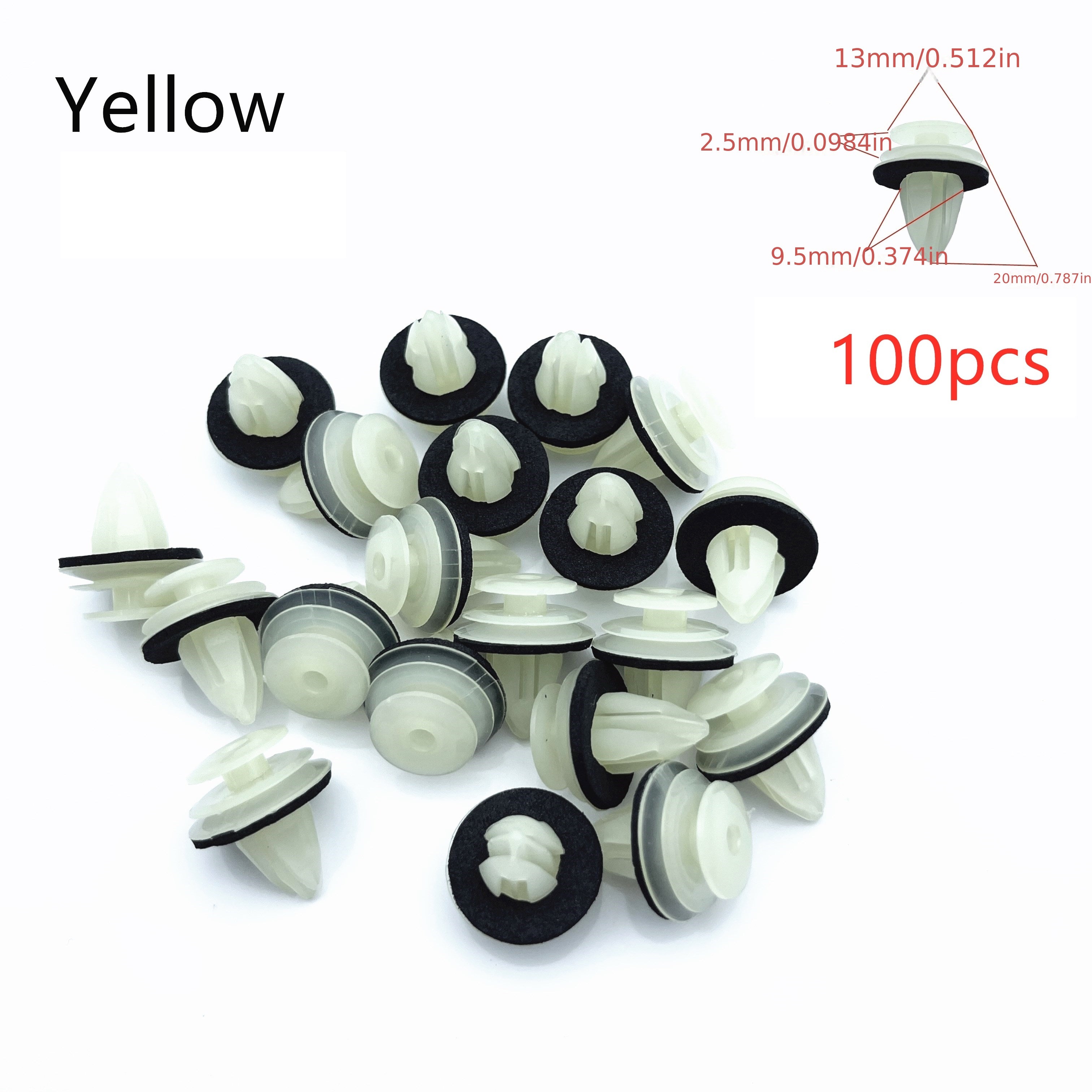 Universal Car Door Panel Clips PE Material Fastener Rivets 100PCS