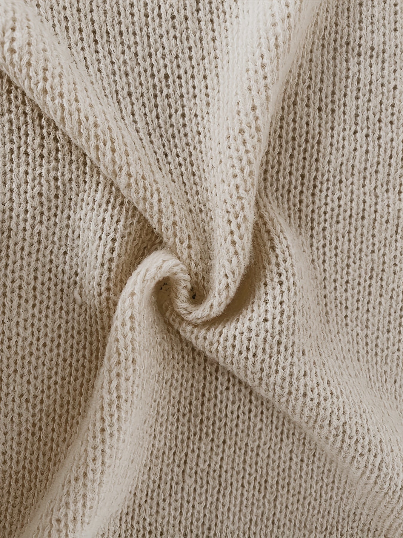 Plus Size Womens Knit Cardigan Polyester Blend Collarless Cozy Fall Winter