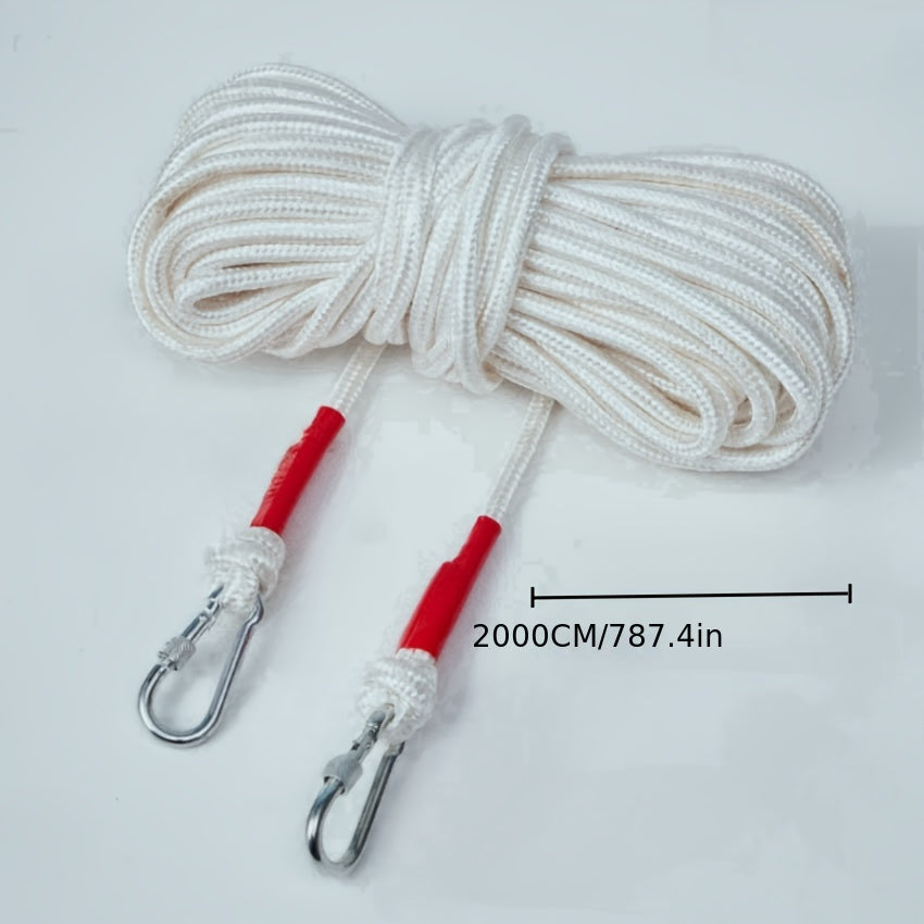 Mustahkam po'lat yadroga ega, mustahkam naylon kiyim ipi, oson o'rnatish uchun teshik ochmasdan, shamolga chidamli va sirpanmaydigan dizayn bilan, lagerda foydalanish uchun - uzunligi 1000 sm. Tabiatda kiyim osish uchun mukammal.