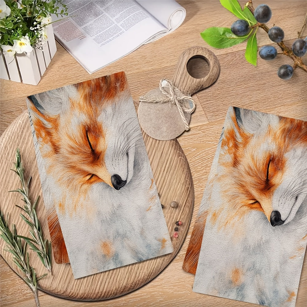 Набор из 2 кухонных полотенец Red Fox, ультра мягкие, впитывающие, 40x60 см
