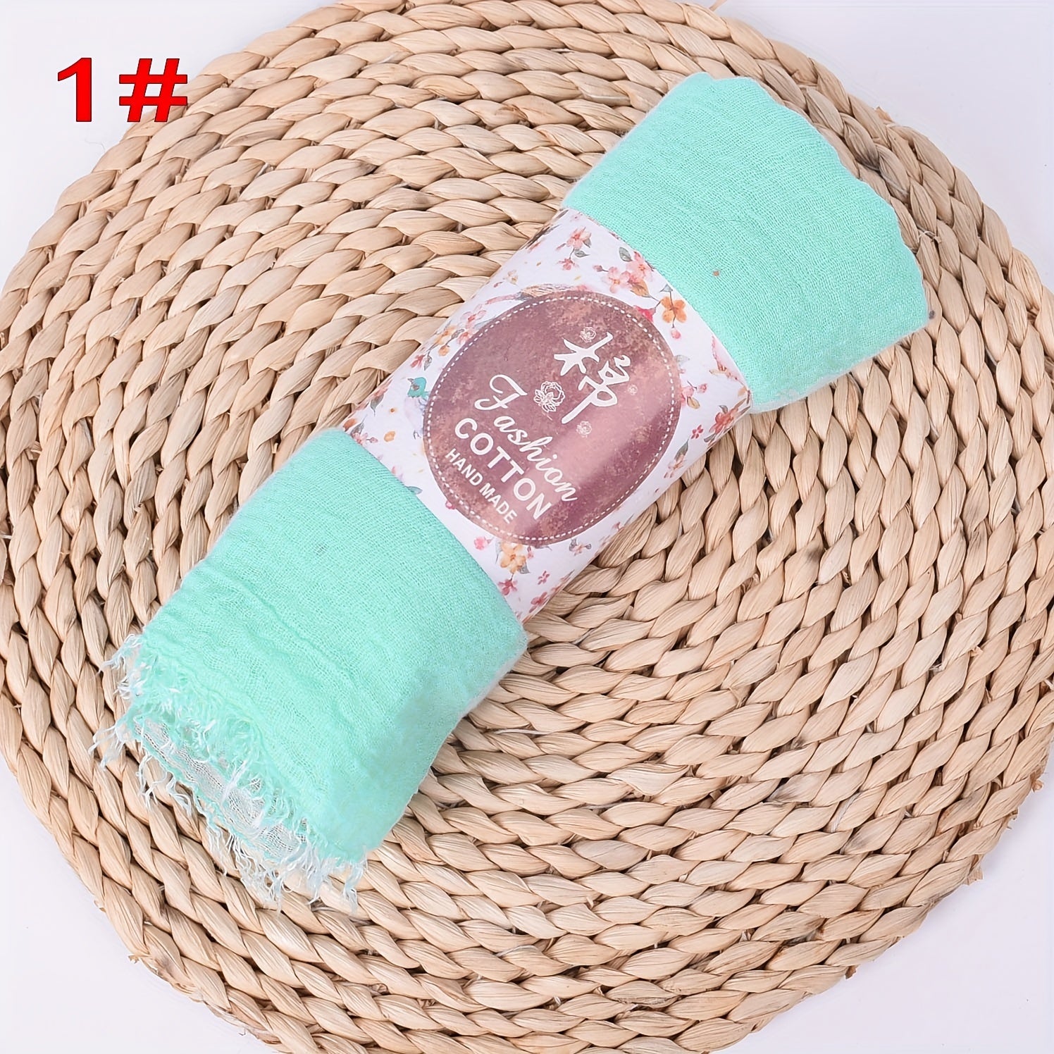 Women's Large Breathable Sun Protection Headscarf Solid Color Lightweight Wrinkle Scarf