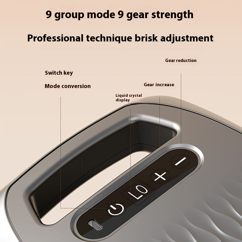 Ten-Head Fascia Gun Massager with 9 Modes 9 Intensity Levels Rechargeable Lithium Battery USB Charging LED Display Whole Body