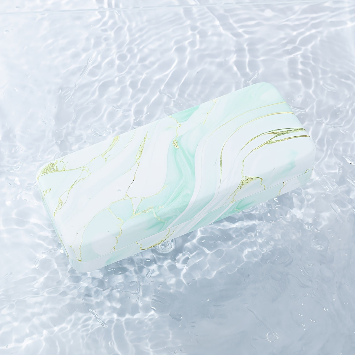 Women's Marble Patterned Eyeglass Case for Stylish Protection and Organization