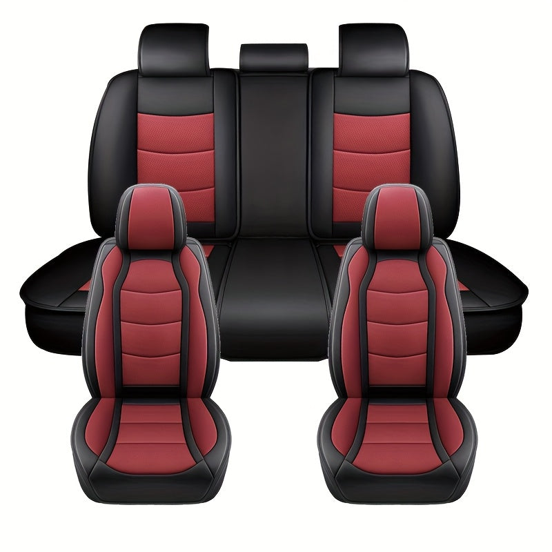 Barcha mavsumlar uchun sun'iy charm avtomobil o'rindiqlari qoplamalari suv o'tkazmaydigan bardoshli oson tozalanadigan