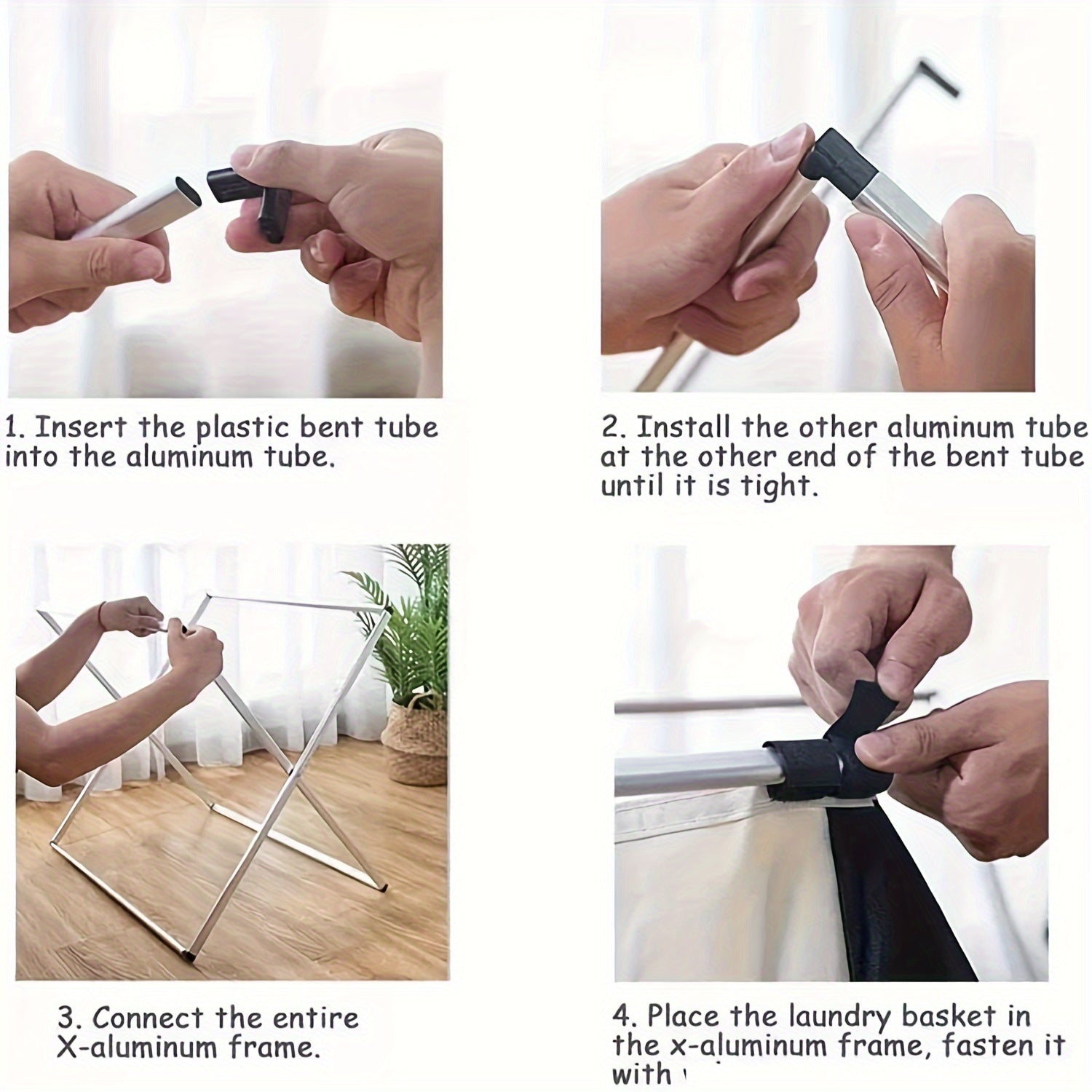 Foldable Laundry Hamper with 3 Sections and Detachable Bags for Bedroom Bathroom Organizing