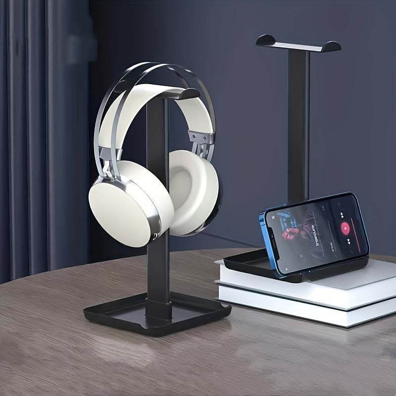 Multi-Functional Headset Shelf for Mobile Phones and Tablets with Detachable Display Stand