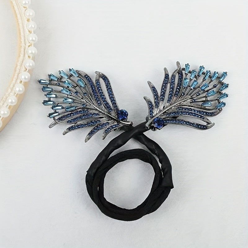 Lazy Hair Curler French Twist Bun Hair Accessories Leaf-Shaped Decor Hair Bun Maker