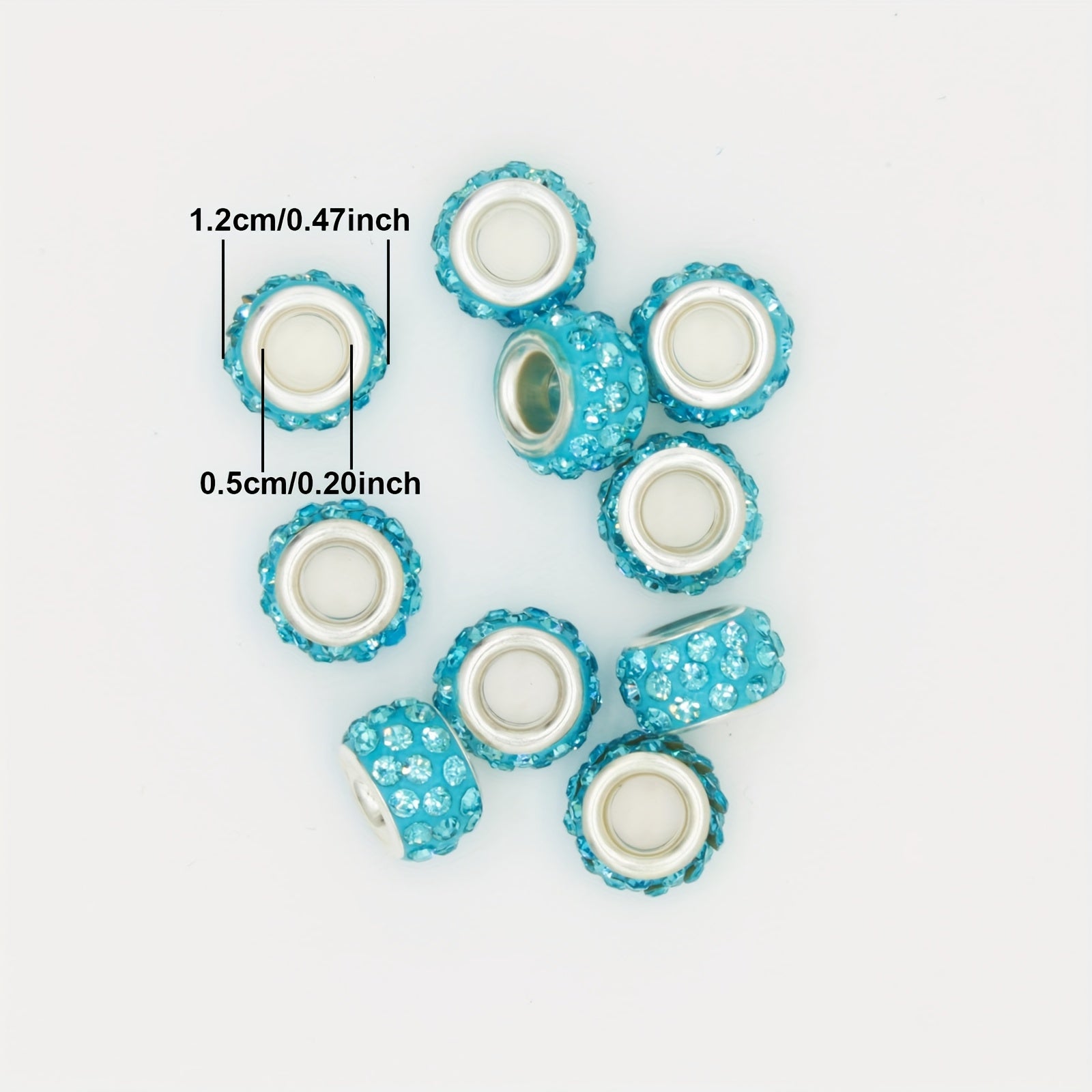 Women Men Kids Imitation Diamond Shoe Lace Beads Colorful Decorative Buckles Set of 20