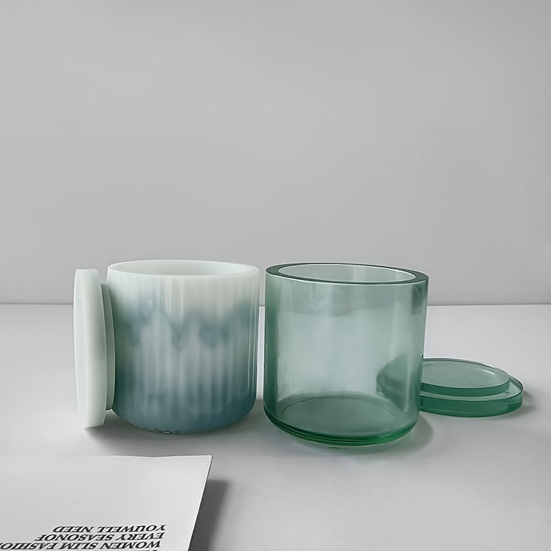 Silicone Resin Mold Set for Epoxy Candle Cups and Storage Containers Round Crystal Epoxy Shapes