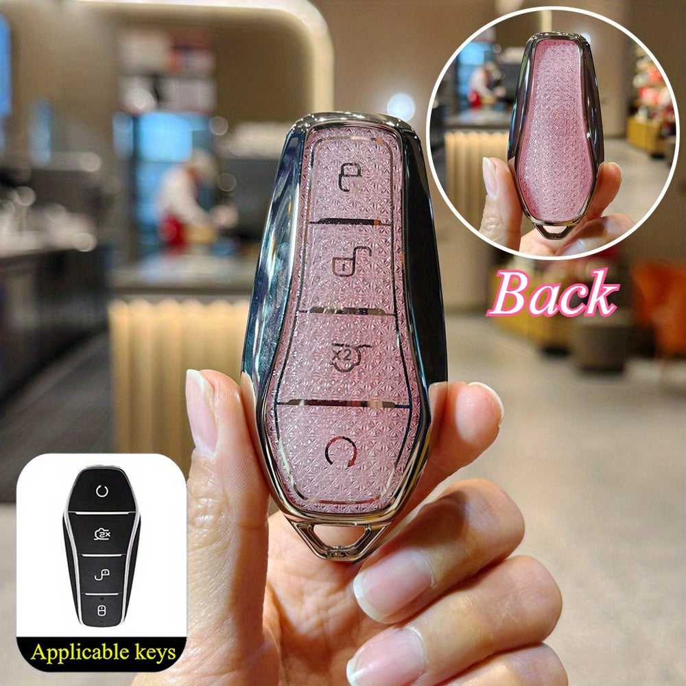 Avtomobil kaliti qopqog'i TPU moslashuvchan himoya qutisi EVlar uchun qora