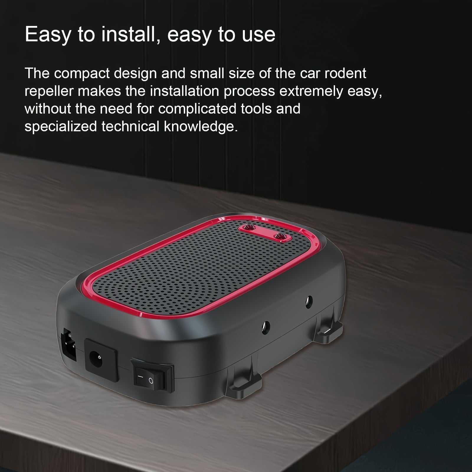 Repelente ultrasónico de animales para coche, conector USB, repelente de roedores con tres modos de energía