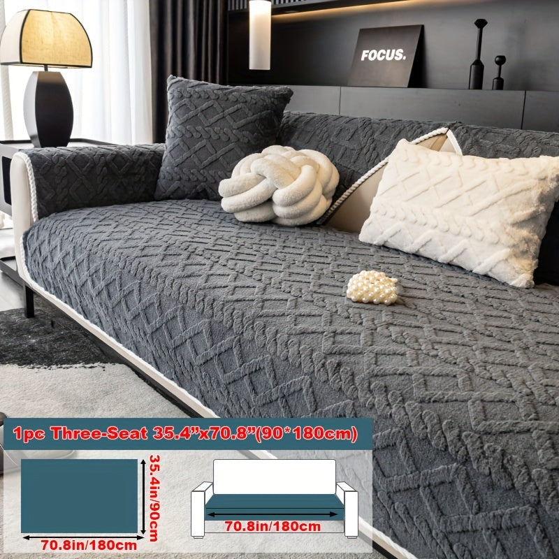 Нескользящая накидка на диван из велюра Shu, подходит для домашних животных, моется в машине, подходит для кресел и секционных диванов на 4 места