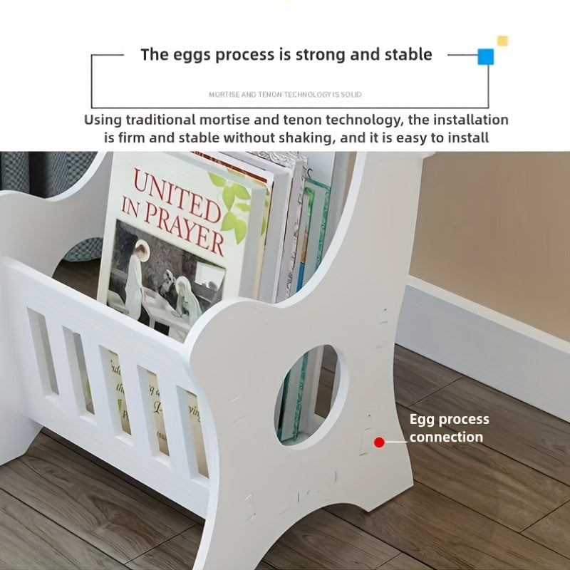 European Style Wooden Side Table with Drawer Storage, Round and Square End Table for Living Room and Bedroom