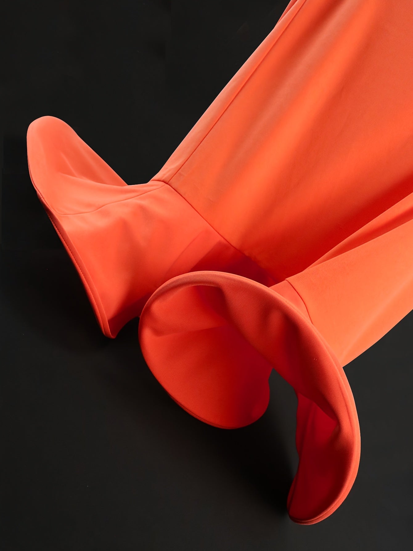 Women's Sleeveless V-Neck Fitted Midi Party Dress with Lotus Leaf Design