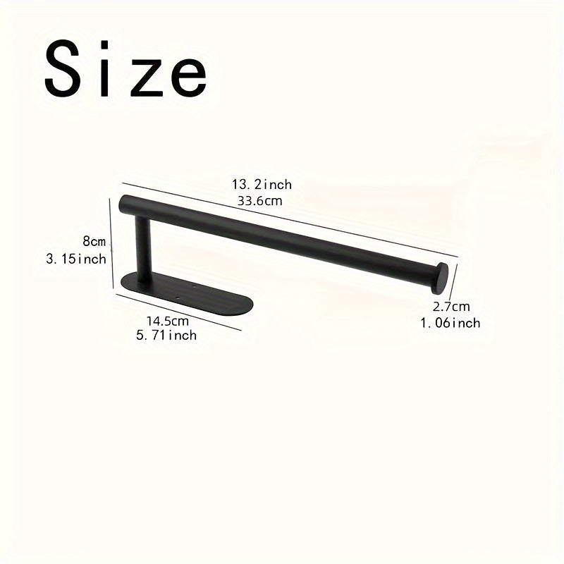 Modern No-Drill Paper Towel Rack Wall Mount Space-Saving Organizer