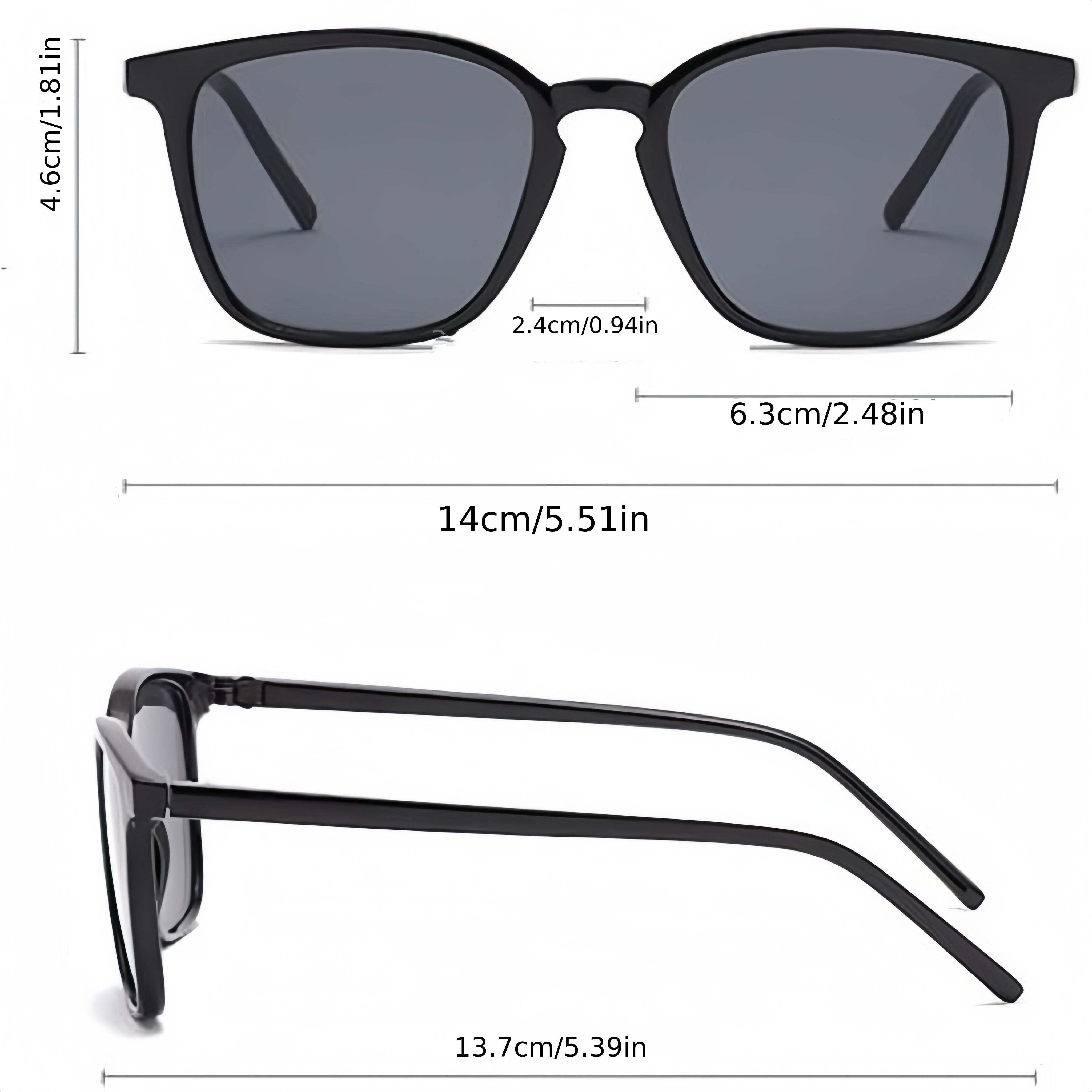 Unisex Square Sunglasses Anti-Glare UV Protection for Driving Beach Travel