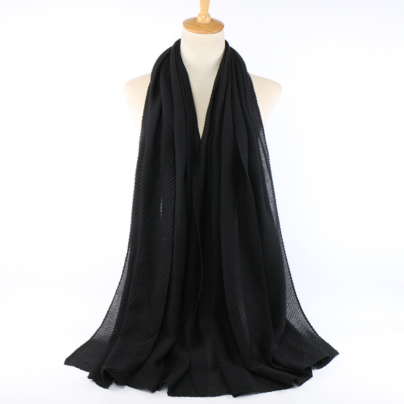 Pañuelo de hiyab de color sólido para mujer, transpirable, protección solar, a prueba de viento, ligero