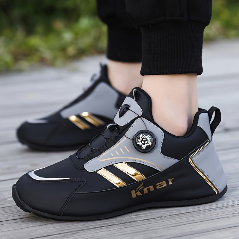 Men's Running Shoes Non-Slip Sneakers with Rotating Buckle Casual Sports