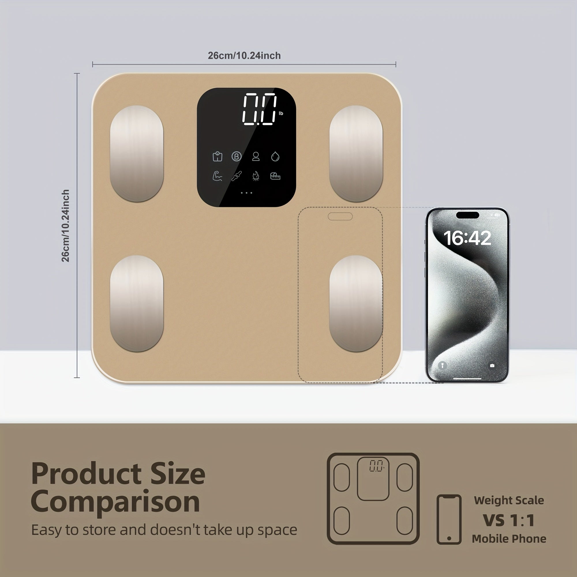 Цифровые напольные весы с LED-дисплеем, емкость 181,44 кг в кг и фунтах