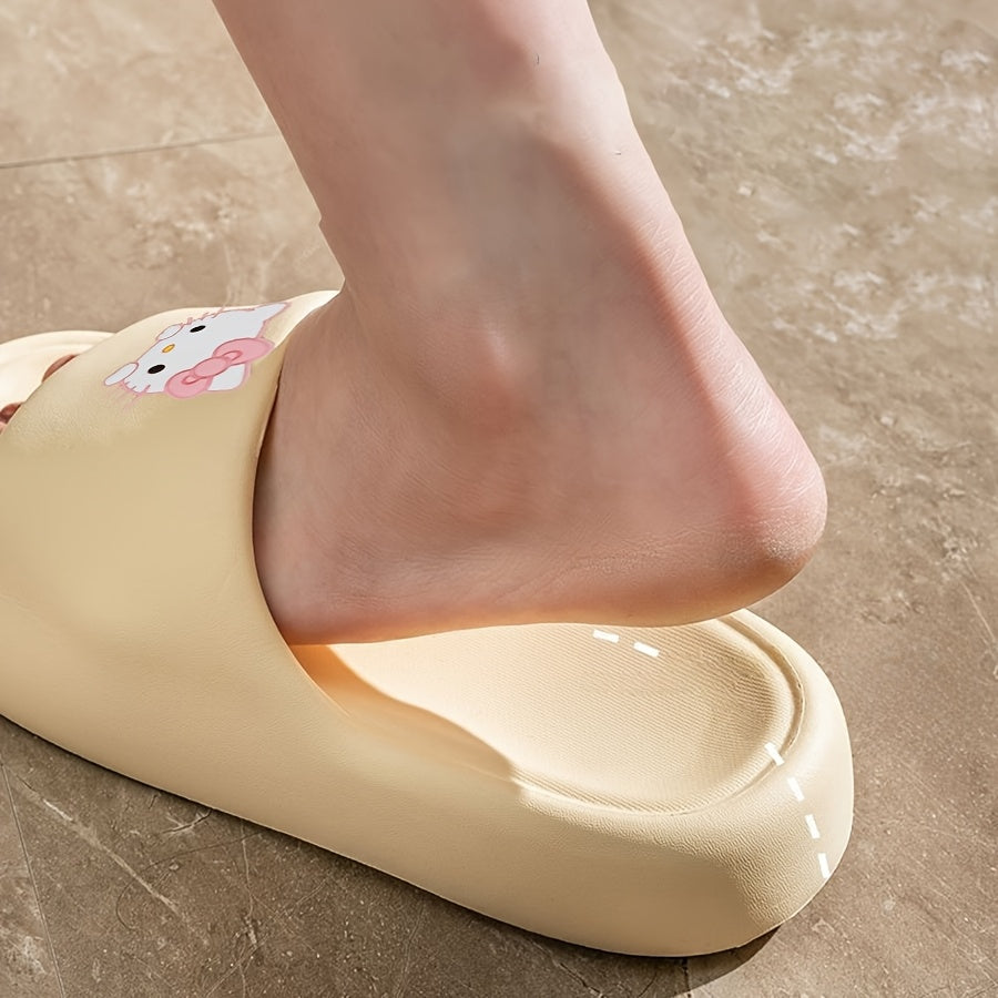 Women's EVA Slide Sandals Black Red Bow Indoor Outdoor Comfort