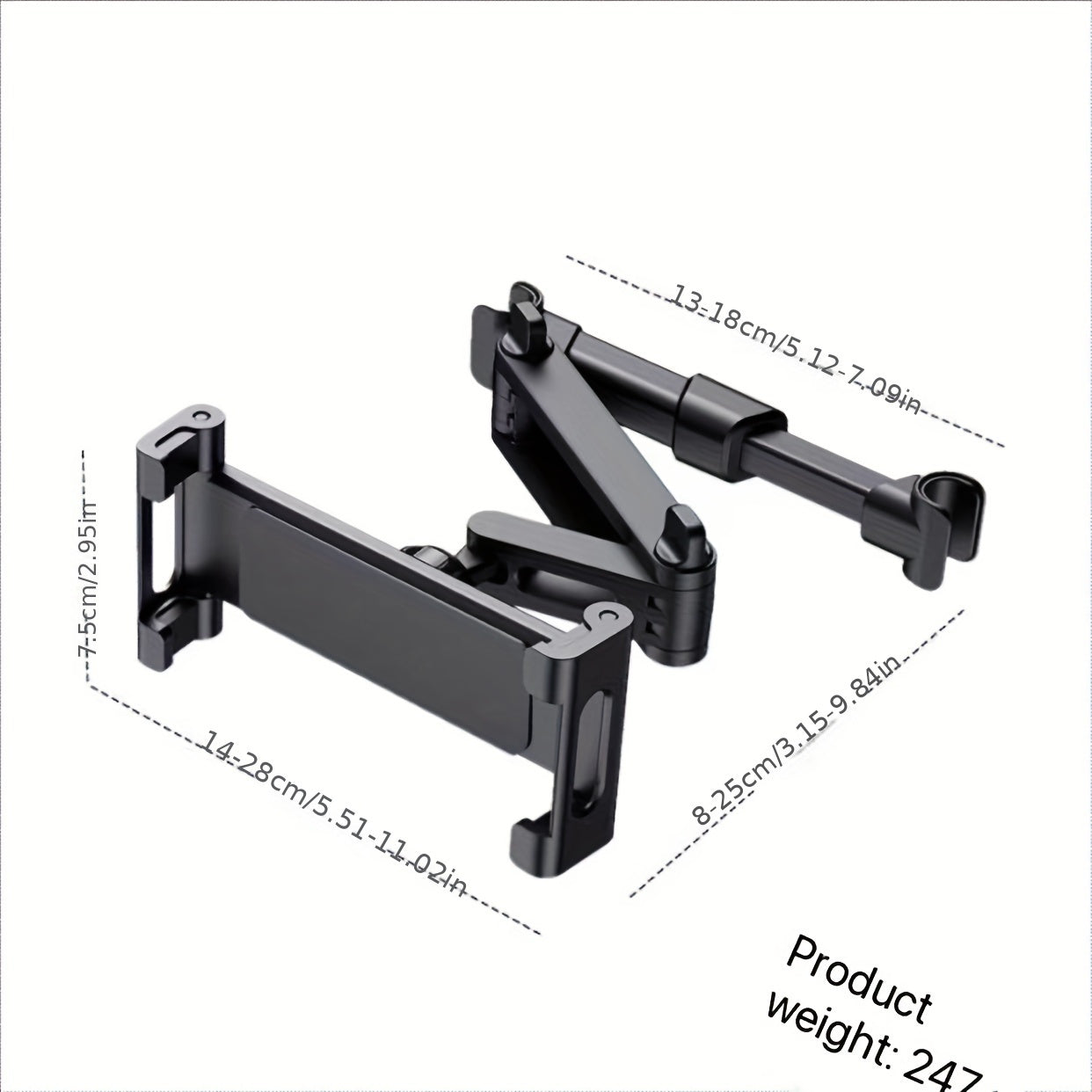 Avtomobil orqa o'rindiq telefoni planshet tutqich moslashuvchan yostiq qo'llab-quvvatlash